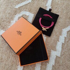 🎀Price Drop🔥Authentic Hermès Glenan Double Tour Bracelet Pink